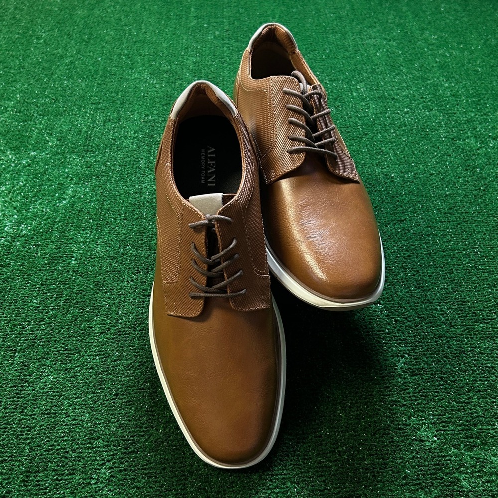 Alfani Landan Hybrid Dress Lace Up Sneaker Cognac Brown 11M - Picture 2 of 8